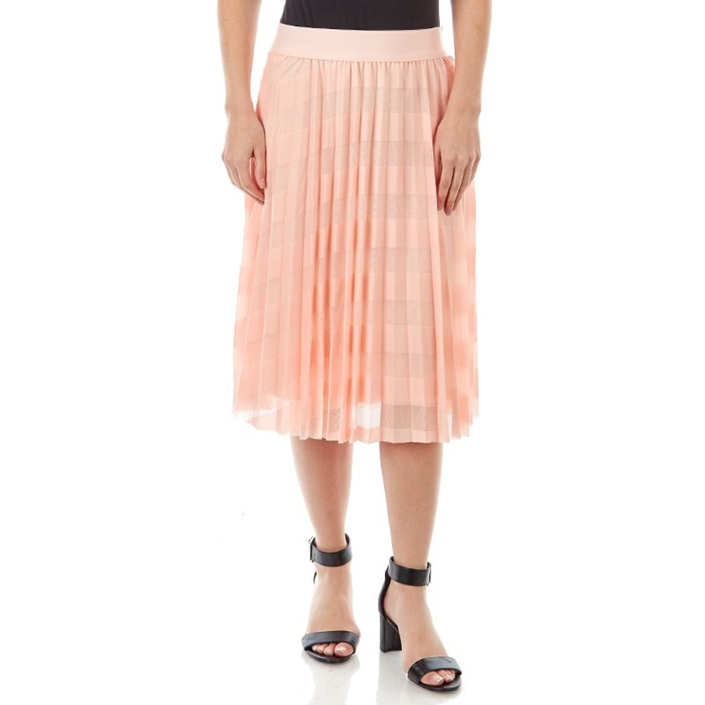 NWOT Striped Pleated Midi Skirt